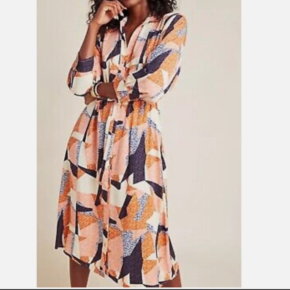 Corey Lynn Calter Abstract Shirt Dress